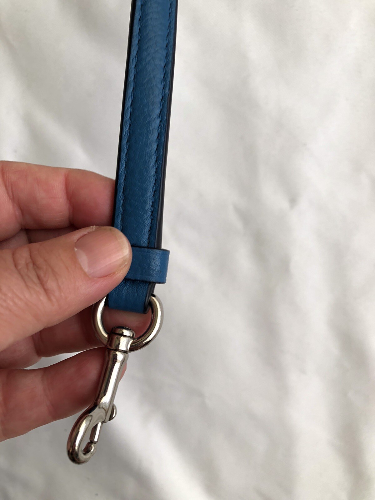 purse strap replacement Blue Leather Strap Only For C… Gem
