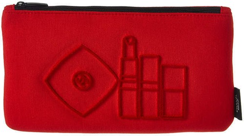 CHANEL COSMETIC/MAKEUP BAG POUCH RED LE 