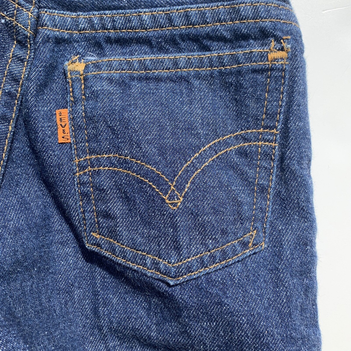 VTG LEVIS Big E Orange Tab Denim Jeans Kids Talon Zipper VTG LEVIS Big E Orange Tab Denim Jeans Kids Talon Zipper