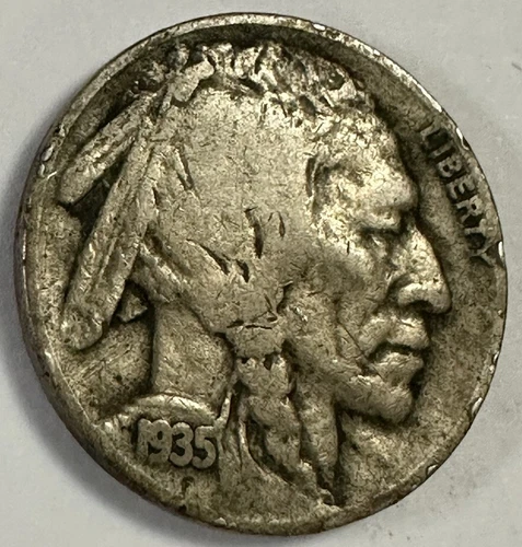 1935 S INDIAN HEAD "BUFFALO" NICKEL  *VERY FINE*   *FREE SHIPPING* #1935-S VF 01