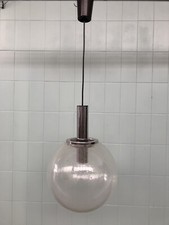 Lampadario A Sospensione Anni 60 Sfera In Vetro Murano Pulegoso