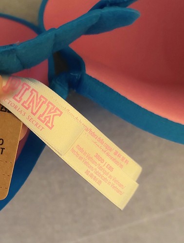 Victoria's Secret PINK Everywhere Padded Push Up Royal Blue Bra Size 38DD NWT - Picture 3 of 3