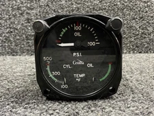 22-804-016 Garwin Engine Tri-Gauge (Oil, Cylinder Temp and Oil PSI) Lighted