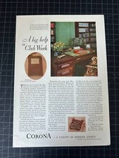 Vintage 1929 Corona Typewriter Print Ad thumbnail