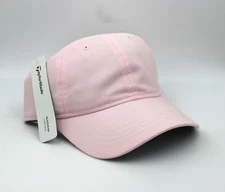 NEW TaylorMade Core Twill Ladies Light Pink Cotton Adjustable Golf Hat Cap