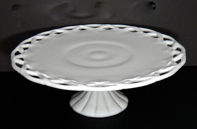 Vintage Milk Glass Cake Stand Plate By Pitman Dreitzer Colony Lace 14 X5 Ebay vintage milk glass cake stand plate by pitman dreitzer colony lace 14 x5 ebay