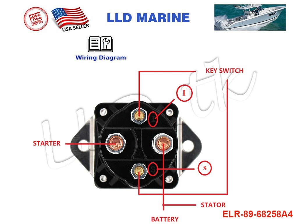 89-68258 89-68258A4 Mercury Mercruiser Marine Starter Solenoid  