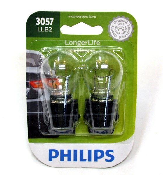 Philips Longerlife 3057 27/7W Zwei Birnen Vorne Blinklicht Ersatz Lampe Orig.-image