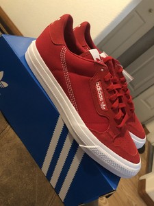 adidas continental vulc red