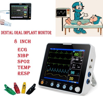Multi-parameter TEMP SPO2 ECG NIBP RESP Patient Monitor Portable Vital Sign/