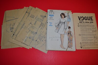 Vogue 5900 sewing pattern, womens dress, size 10, vintage, cut-complete