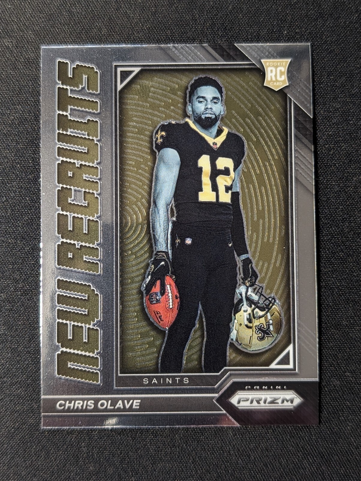 2022 Panini Prizm Football Rookie Chris Olave New Recruits Insert Saints