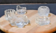Vintage Glass Salt Cellars Shape Varies Set Of 5