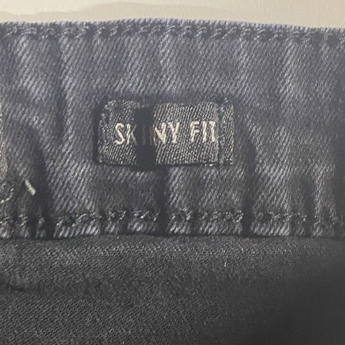 Waimea Jeans Donna 30x32 Neri Skinny Destroyed Moto Biker Stretch Denim - Foto 7 di 12