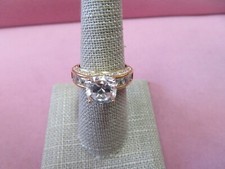 PAJ CZ Cubic Zirconia Sterling 925 Cocktail Statement Ring Size 8 - 6.89 Grams