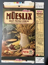 1987 Kellogg?s Mueslix Bran Muesli cereal box