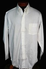VINTAGE 1970'S DEADSTOCK WHITE COTTON SHIRT WITH LARGE COLLAR SIZE 16 1/2-33