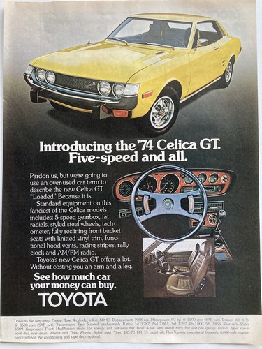 1974 Toyota Celica GT Print Ad