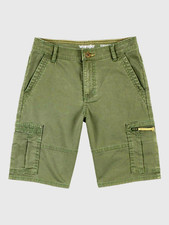 Boys Size 4 Wrangler Five Star Adjustable Waist Army Green Shorts