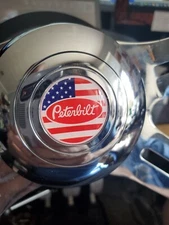 Peterbilt Steering Wheel horn button 1.5 inches Epoxy Sticker