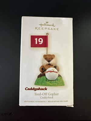 2009 NIB Hallmark Caddyshack Teed-Off Gopher Ornament