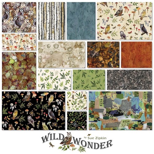 Wild Wonder Digital Watercolor Tonal Y4083-72 Dark Rust Sue Zipkin fabric BTHY - 第 2/3 張圖片