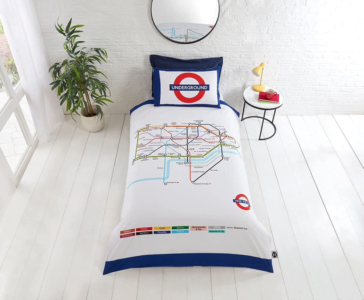 Underground London Undgerground Tube Duvet Cover and Pillowcases Single