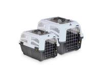 "Nobby Transportbox \"Skudo 1 Open\"Grau 48 X 31,5 X 31 Hund Dog Katze Cat"