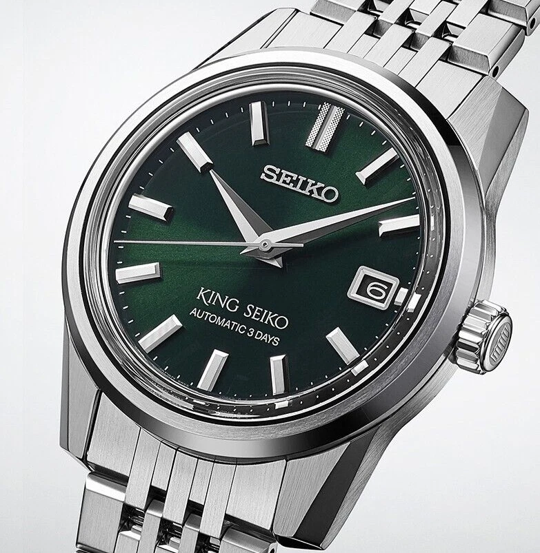 KING SEIKO SDKS019 Mechanical Automatic 3DAYS Watch Green Dial 39 6R55 KSK
