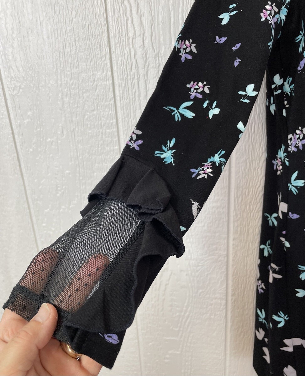 Women's KAARI BLUE Dress Size LARGE Black W/Floral Print Long Sleeve NEW (hh2) | eBay Women's KAARI BLUE Dress Size LARGE Black W/Floral Print Long Sleeve NEW (hh2) | eBay