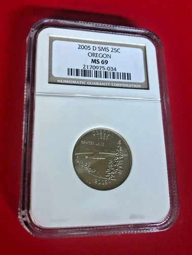 2005 D SMS QUARTER OREGON NGC MS 69 HIGHEST GRADE