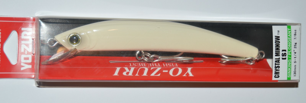 ⭐️ yo_riri ⭐️ Yo Zuri Crystal Minnow S 130 Mm Sinking Lure R1130-bone - 1995 for