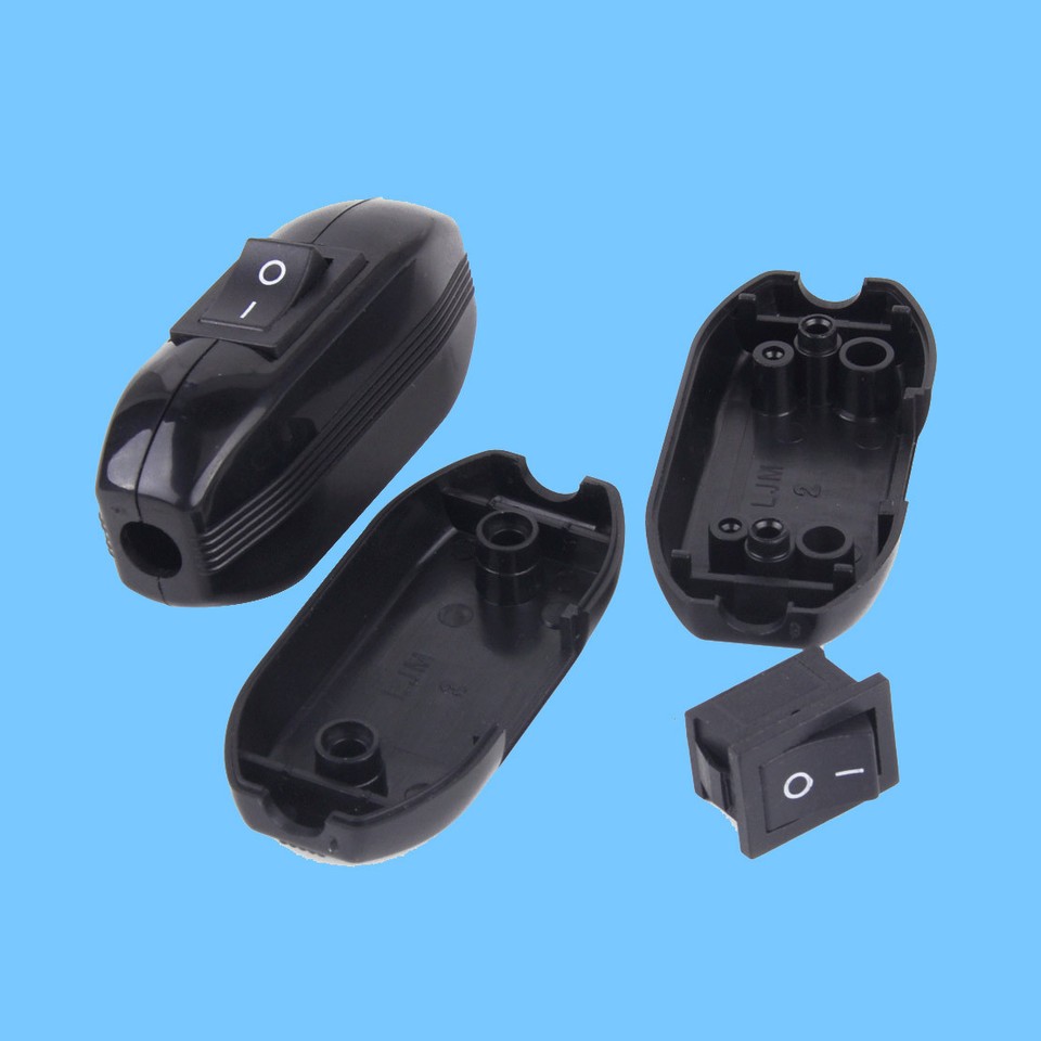 5xNew Inline ON/OFF Desk Light Table Lamp Cord Switch 250V AC/10A 3 ...