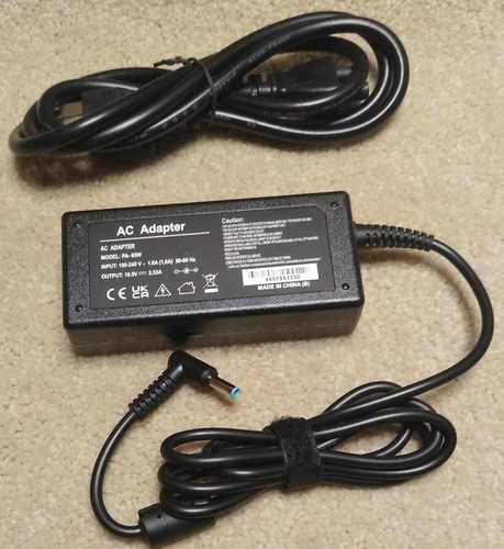 65W HP AC Adapter Charger blue tip Hewlett Packard (HP)19.5V 3.33A NEW - Picture 2 of 8