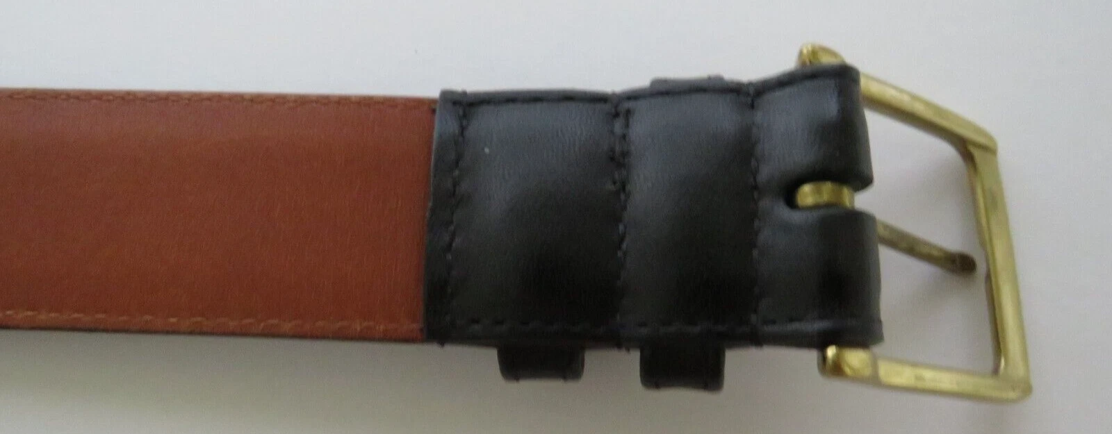 Cintura Coach uomo nera pelle bovina brunita fibbia ottone taglia 38 design classico