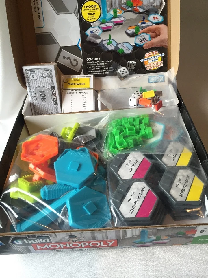 2148) Board Game U-Build Monopoly Hasbro Brand NEVER PLAYED - Image 3 of 4
