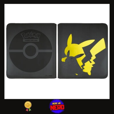 Pokemon Album Leder 20 Seiten 12 Taschen Zippered Ultra Pro Pikachu 480 Karten