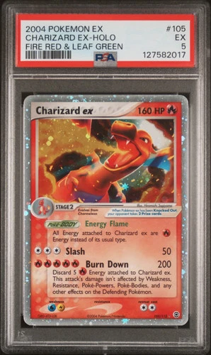 Charizard EX 2004 Pokemon Fire Red & Leaf Green PSA 5 #105