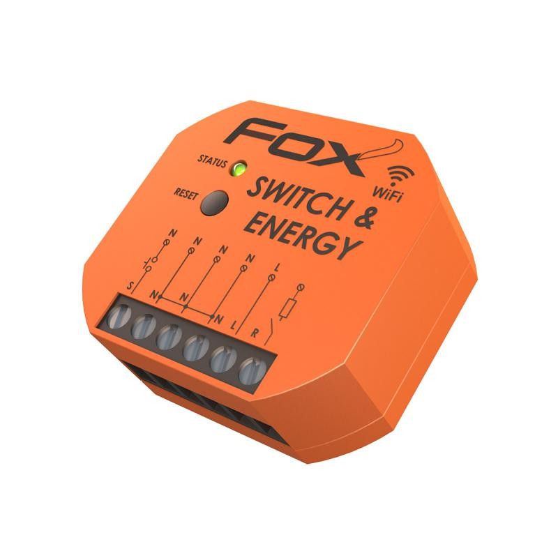 SWITCH ENERGY SINGLE WI-FI RELAY 230V WITH FOX WI-R1S1-P