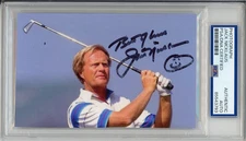 JACK NICKLAUS PSA DNA CERTIFIED SIGNED GOLF PHOTOGRAPH AUTOGRAPHED AUTHENTIC