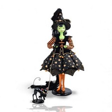 PRE-ORDER 36" Witch With Cat Display Halloween Decor SHIPS 6/2026 NEW 2026
