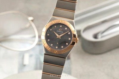 Omega Constellation Stahl / Gold Quarz Damenuhr Ref. 123.20.27.60.57.006 B&P
