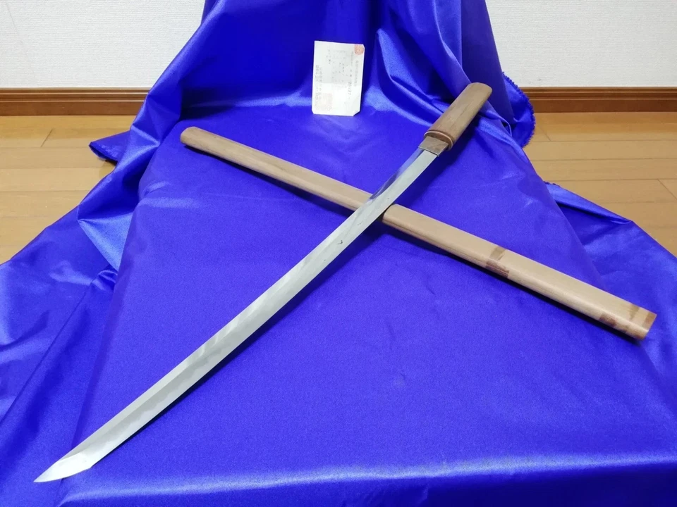 Antigua espada samurai wakizashi firmada Kanesumi hecha en la región de Mino Japón Foto 3 de 4