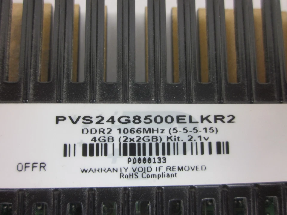 Patriot PVS24G8500 ELKR2 4GB (2 x 2GB) DDR2 1066 MHz Dual Channel Desktop Memory - Image 3 of 3