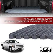 For 2007-2018 Silveradosierra 6.5 Ft Gray Interlocking Eva Foam Truck Bed Mats