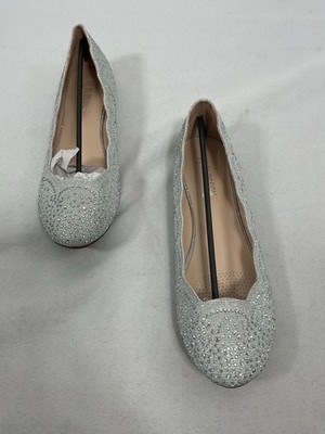 Womans New In Box De Blossom Baba Ballet Flats Size 10 Silver Shimmer 