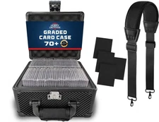 Hobby Defense 2 Row Graded Card Black Carbon Fiber Case