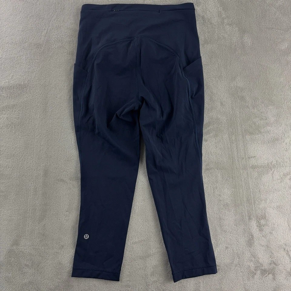 Lululemon Swift Speed High Rise Leggings Womens Size 6 Navy Nulux Pocket Crop - Image 2 of 4