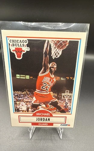 1990-91 Fleer - Michael Jordan #26 Black Line Above Biographical Information