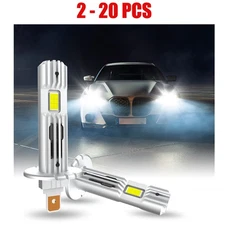 2-20X Bright H1 6500K White DRL Super 20000LM Bulb Headlight Hi/Lo LED Kit Beam